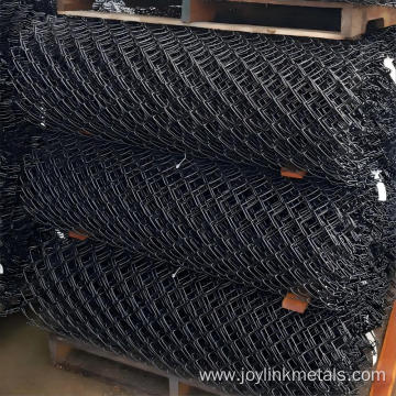 green and black coated chain link mesh